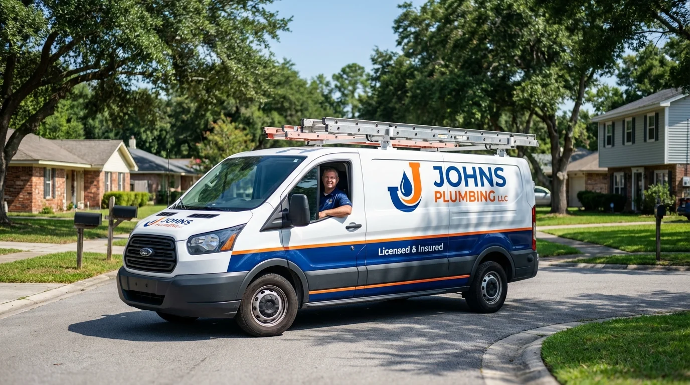 Johns Plumbing LLC service van in Lanai City, HI