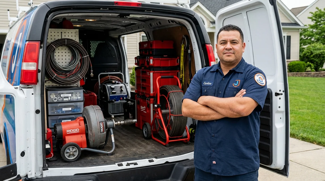 Professional drain cleaning equipment and Johns Plumbing LLC plumber in Lanai City