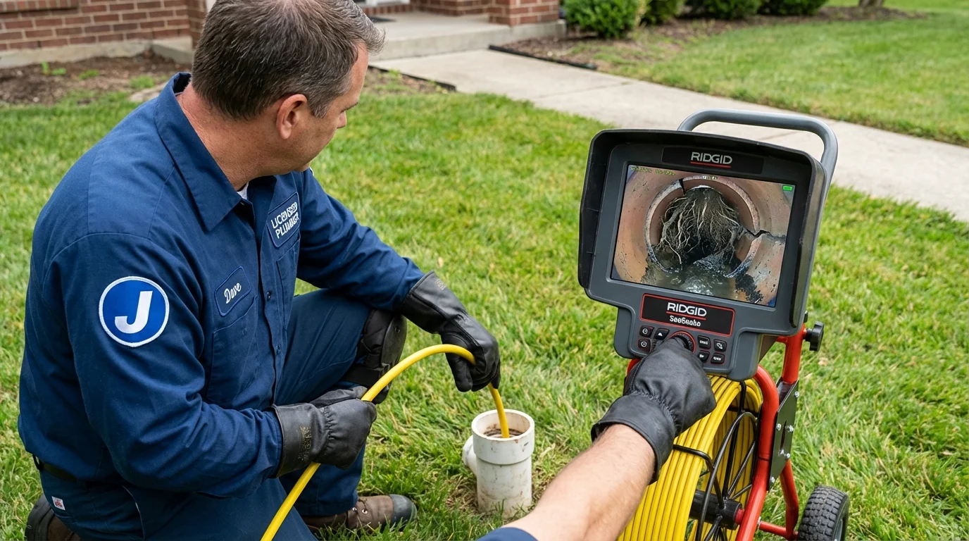 Sewer camera inspection being performed by Johns Plumbing LLC in Lanai City
